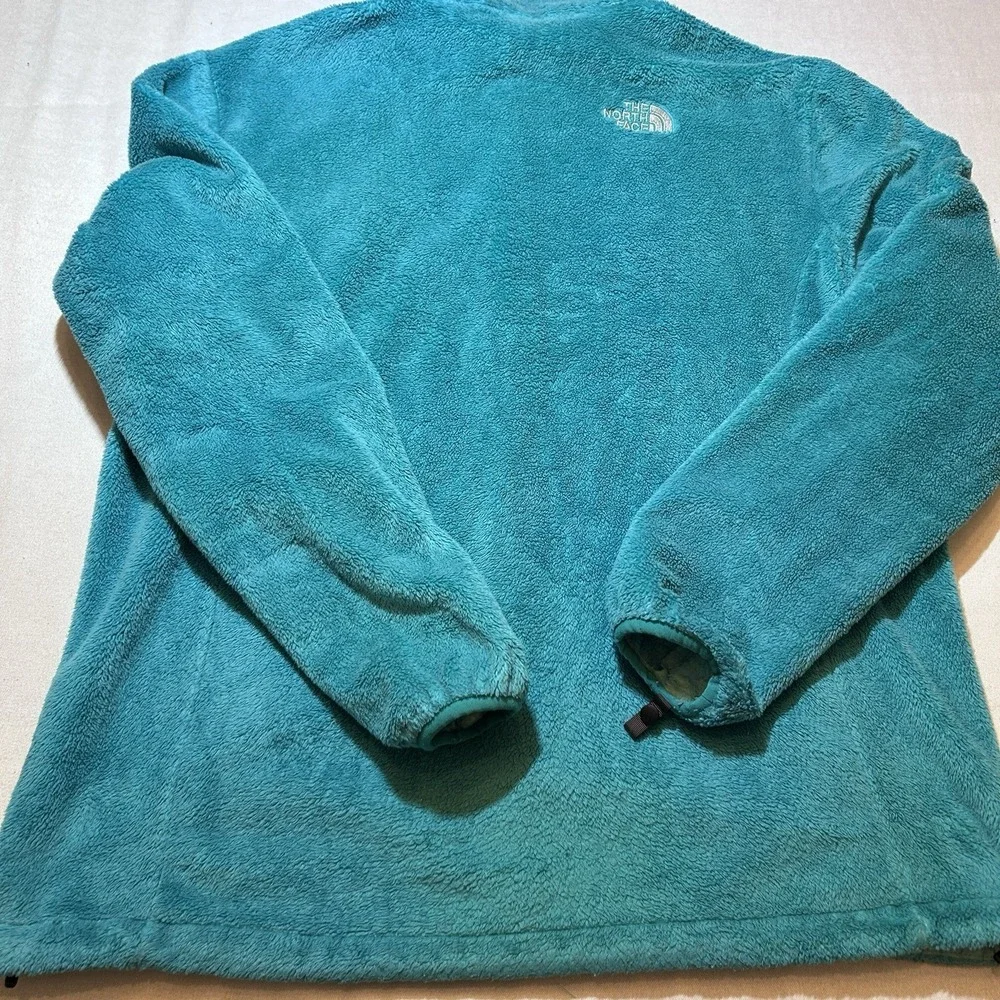 The North Face Girls Green Osito Fleece Hiking Outdoor Jacket Full Zip XL - Picture 8 of 10